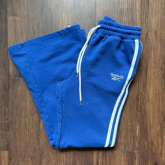 Reebok x Forever 21 Blue Flared Sweatpants Women’s Size Medium - Picture 1 of 6